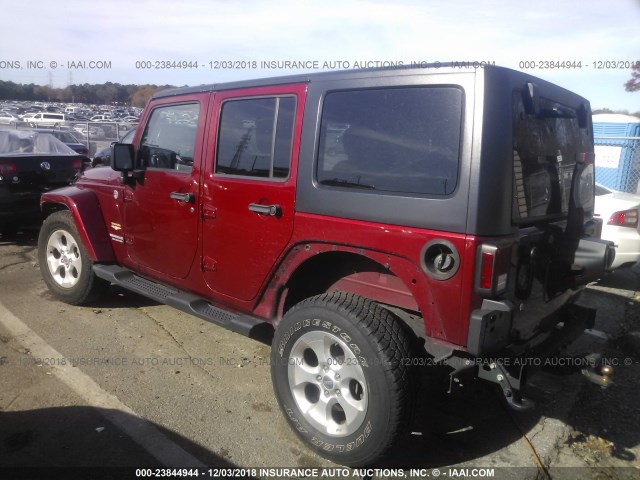 1C4BJWEG0DL520086 - 2013 JEEP WRANGLER UNLIMITE SAHARA MAROON photo 3