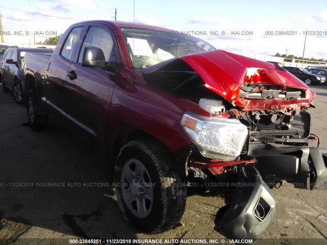 5TFRM5F18HX112685 - 2017 TOYOTA TUNDRA DOUBLE CAB SR/SR5 RED photo 1