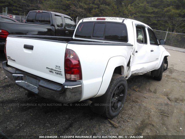 3TMJU62N77M048722 - 2007 TOYOTA TACOMA DOUBLE CAB PRERUNNER WHITE photo 4
