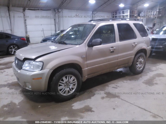 4M2YU91137KJ16420 - 2007 MERCURY MARINER LUXURY GOLD photo 2