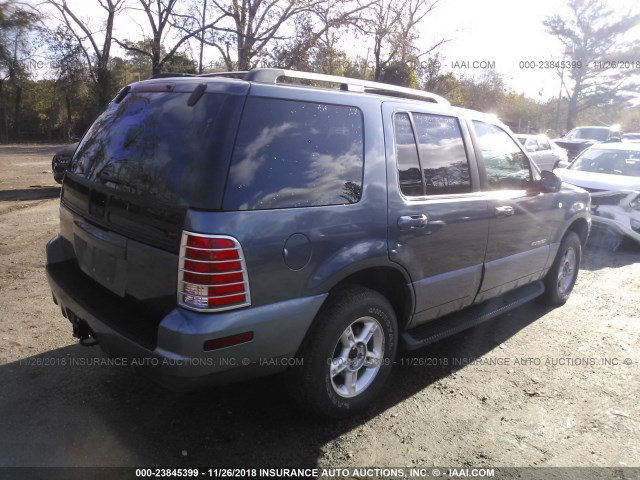 4M2ZU86WX2ZJ13307 - 2002 MERCURY MOUNTAINEER  Light Blue photo 4