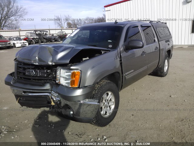 3GTEK23399G259256 - 2009 GMC SIERRA K1500 SLE GRAY photo 2