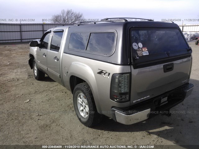 3GTEK23399G259256 - 2009 GMC SIERRA K1500 SLE GRAY photo 3