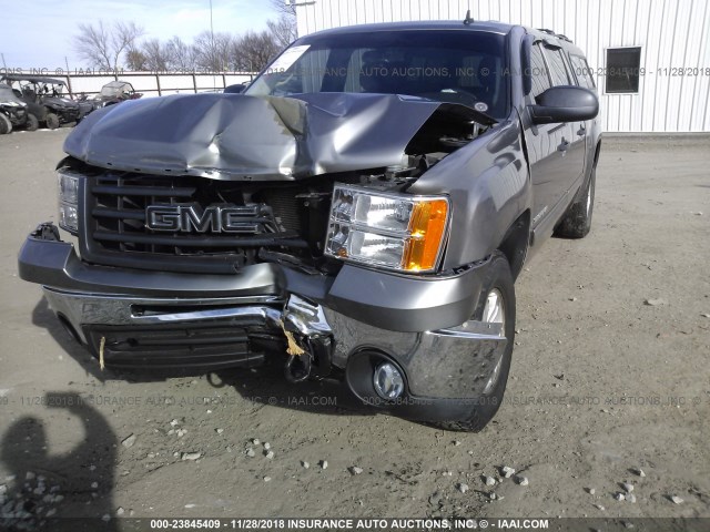 3GTEK23399G259256 - 2009 GMC SIERRA K1500 SLE GRAY photo 6