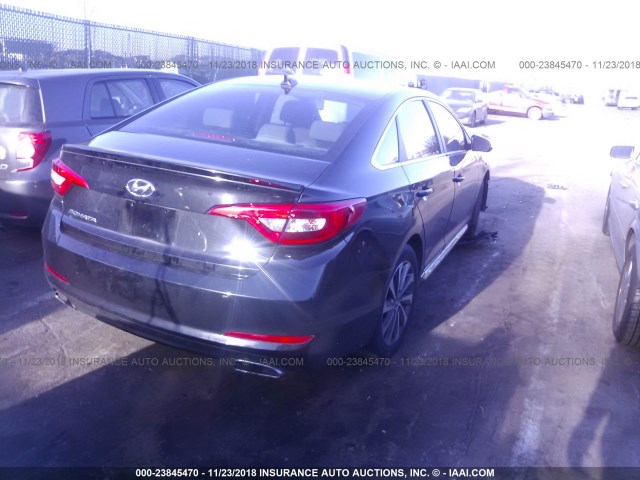 5NPE34AF5FH056552 - 2015 HYUNDAI SONATA SPORT/LIMITED BLACK photo 4