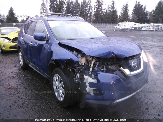 KNMAT2MV4HP586380 - 2017 NISSAN ROGUE S/SV BLUE photo 1