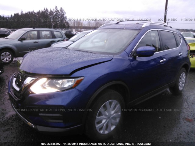 KNMAT2MV4HP586380 - 2017 NISSAN ROGUE S/SV BLUE photo 2