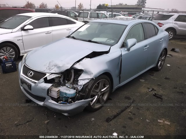 JTHBF5C26C5163842 - 2012 LEXUS IS 250 BLUE photo 2