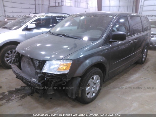 2D4RN4DE2AR259928 - 2010 DODGE GRAND CARAVAN SE GRAY photo 2