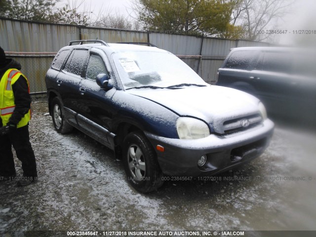 KM8SC73E36U091293 - 2006 HYUNDAI SANTA FE GLS/LIMITED BLUE photo 1