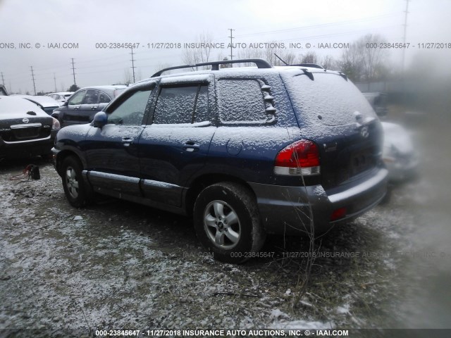 KM8SC73E36U091293 - 2006 HYUNDAI SANTA FE GLS/LIMITED BLUE photo 3