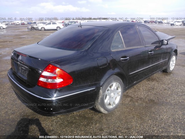 WDBUF65J63A132908 - 2003 MERCEDES-BENZ E 320 BLACK photo 4