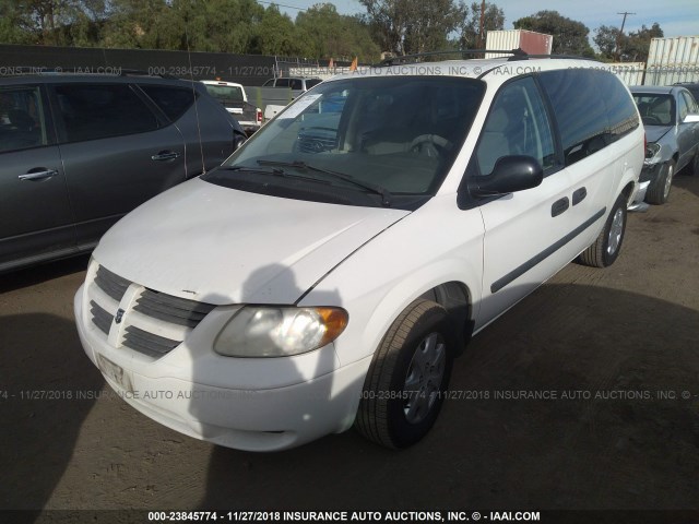 1D4GP24R45B379243 - 2005 DODGE GRAND CARAVAN SE WHITE photo 2