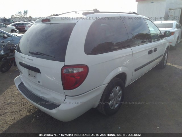 1D4GP24R45B379243 - 2005 DODGE GRAND CARAVAN SE WHITE photo 4