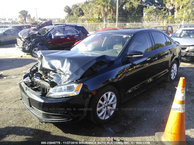 3VWDX7AJXBM343747 - 2011 VOLKSWAGEN JETTA SE შავი ფოტო 2