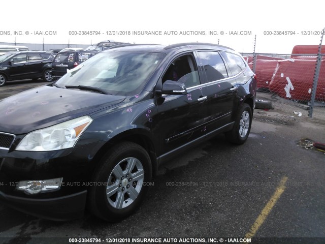 1GNLVFED1AS107696 - 2010 CHEVROLET TRAVERSE LT BLACK photo 2