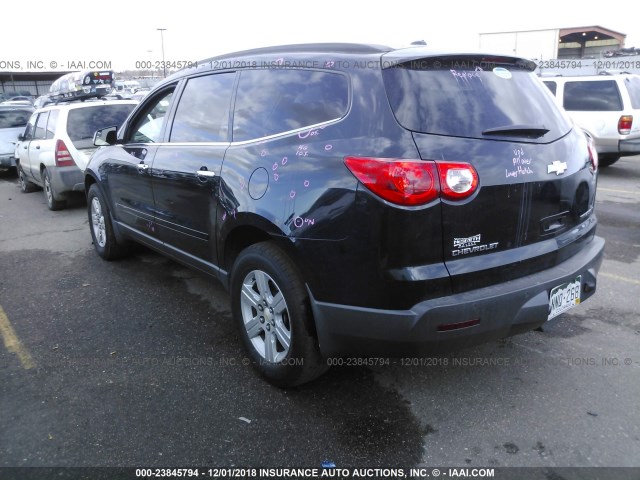 1GNLVFED1AS107696 - 2010 CHEVROLET TRAVERSE LT BLACK photo 3