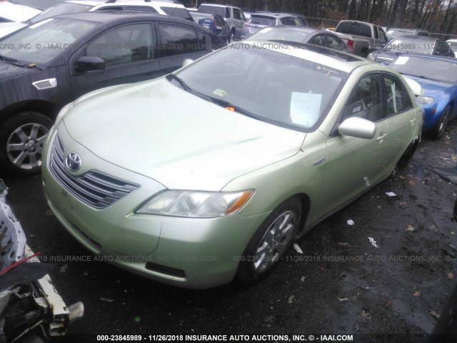 JTNBB46K973030475 - 2007 TOYOTA CAMRY NEW GENERAT HYBRID GREEN photo 2