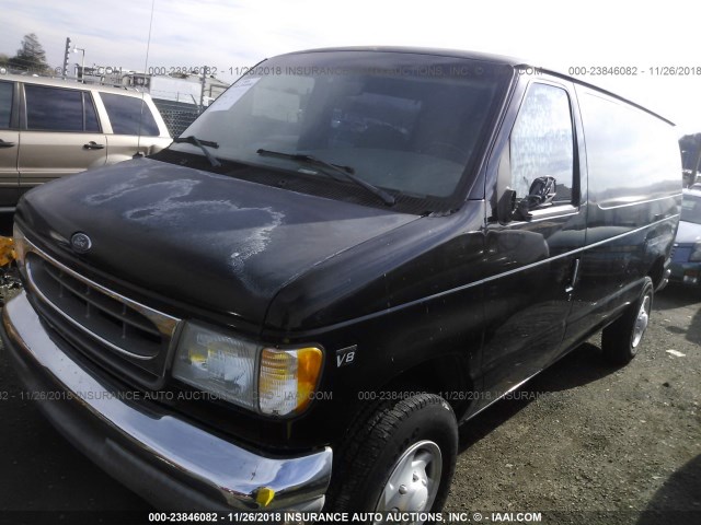 1FTSE34F4YHA88137 - 2000 FORD ECONOLINE E350 SUPER DUTY VAN BLACK photo 2