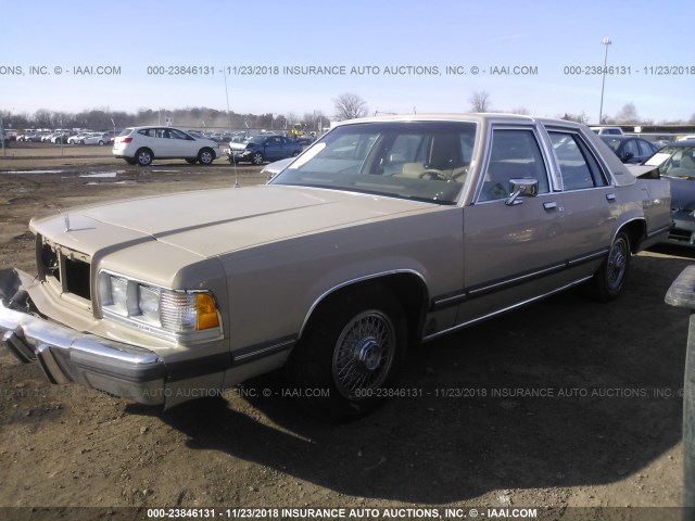 2MEBM74F2KX730368 - 1989 MERCURY GRAND MARQUIS GS TAN photo 2