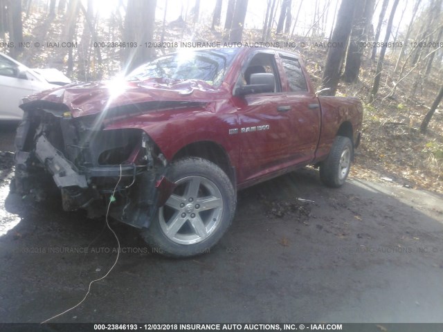 1C6RD7FT0CS345518 - 2012 DODGE RAM 1500 ST RED photo 2