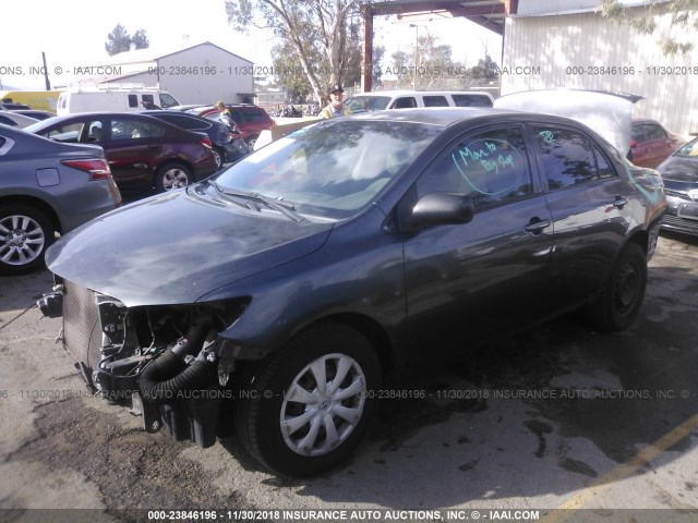 1NXBU4EE3AZ211532 - 2010 TOYOTA COROLLA S/LE/XLE GRAY photo 2