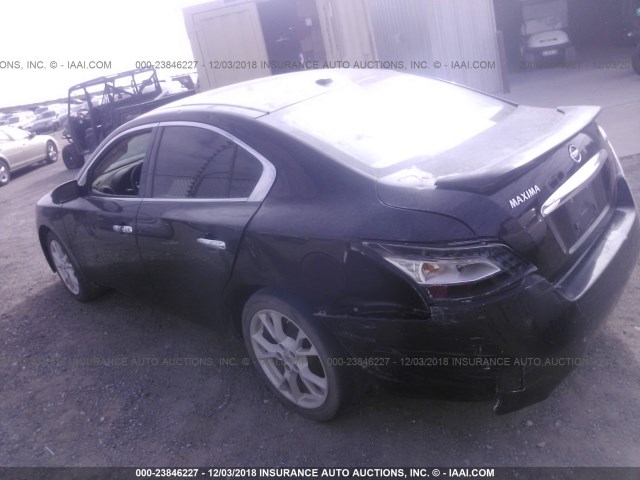 1N4AA5AP7DC829524 - 2013 NISSAN MAXIMA S/SV BLACK photo 3