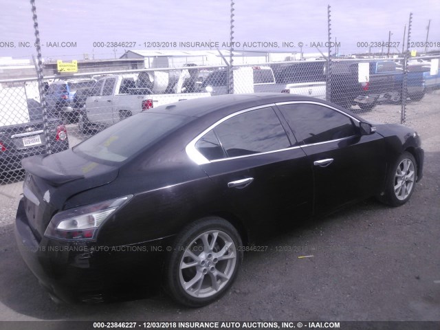 1N4AA5AP7DC829524 - 2013 NISSAN MAXIMA S/SV BLACK photo 4