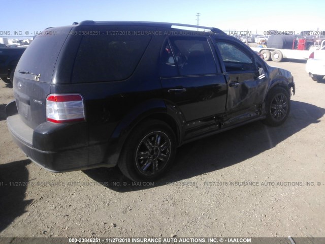 1FMDK03W18GA13575 - 2008 FORD TAURUS X LIMITED BLACK photo 4