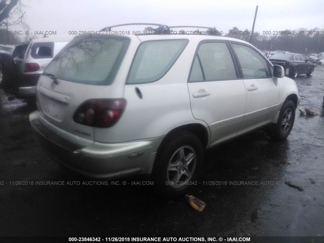 JT6GF10U4X0035941 - 1999 LEXUS RX 300 WHITE photo 4