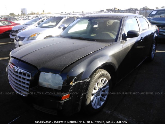 2C3LA43R28H293620 - 2008 CHRYSLER 300 LX BLACK photo 2