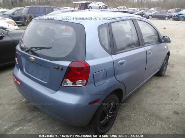 KL1TD66626B528997 - 2006 CHEVROLET AVEO LS BLUE photo 4