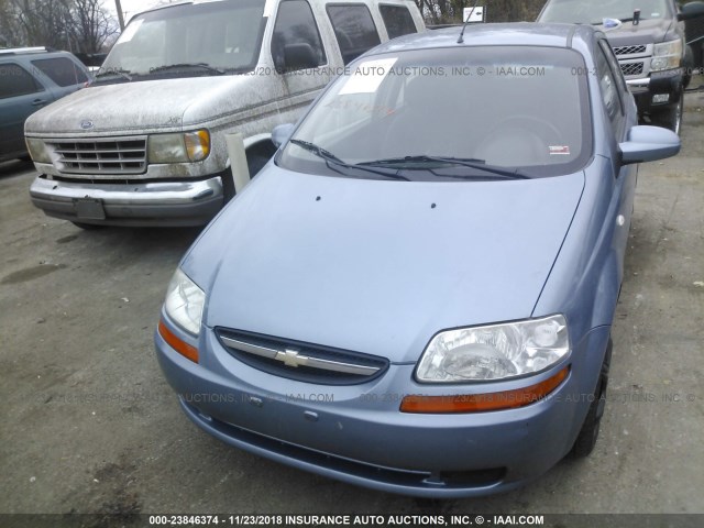 KL1TD66626B528997 - 2006 CHEVROLET AVEO LS BLUE photo 6