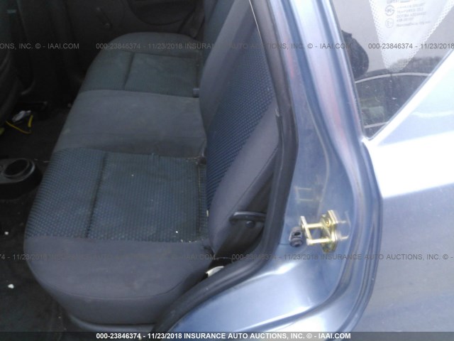 KL1TD66626B528997 - 2006 CHEVROLET AVEO LS BLUE photo 8