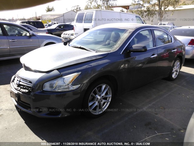 1N4AA5AP4DC820845 - 2013 NISSAN MAXIMA S/SV GRAY photo 2