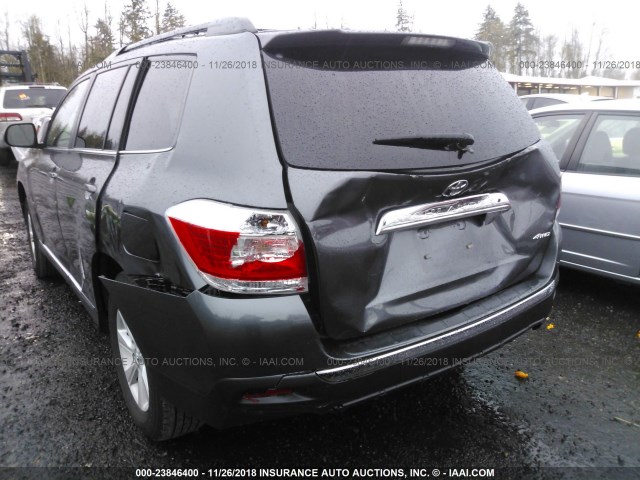 5TDBK3EH2CS122864 - 2012 TOYOTA HIGHLANDER SE GRAY photo 6