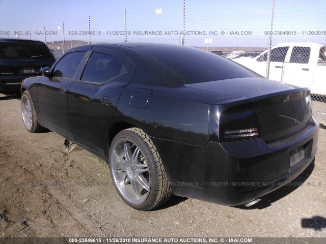 2B3KA53HX6H179254 - 2006 DODGE CHARGER R/T BLACK photo 3