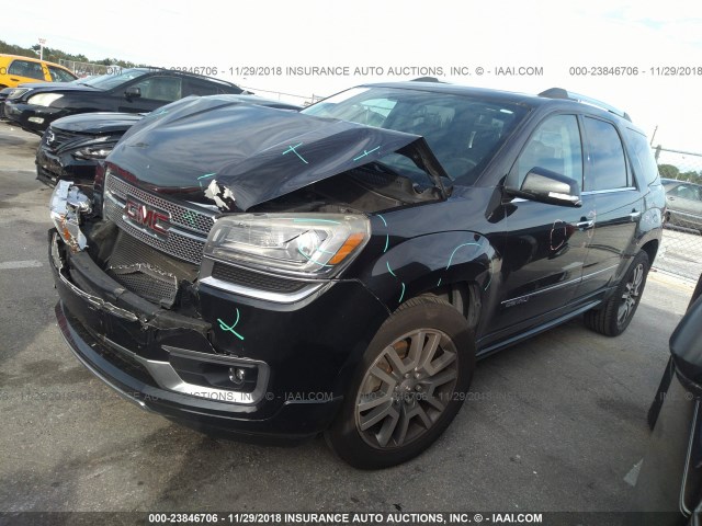 1GKKRTKD0DJ171237 - 2013 GMC ACADIA DENALI BLACK photo 2