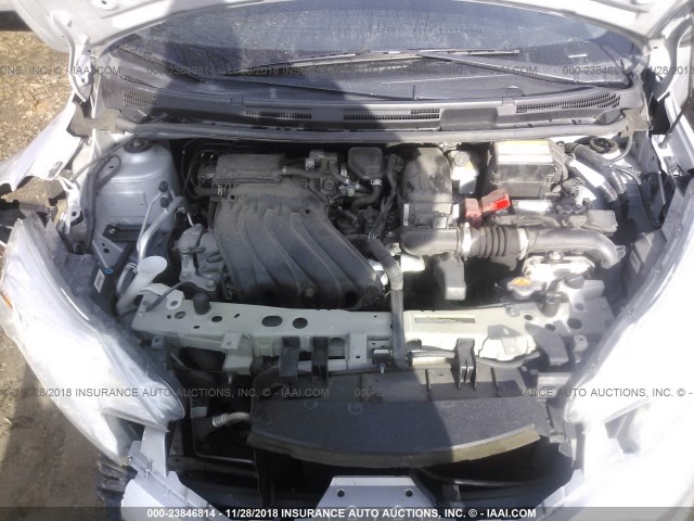 3N1CE2CP4FL373253 - 2015 NISSAN VERSA NOTE S/S PLUS/SV/SL/SR SILVER photo 10