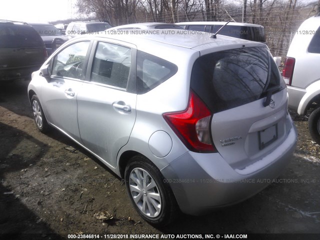 3N1CE2CP4FL373253 - 2015 NISSAN VERSA NOTE S/S PLUS/SV/SL/SR SILVER photo 3