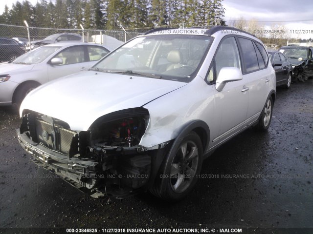 KNAFG526187176138 - 2008 KIA RONDO LX/EX SILVER photo 2