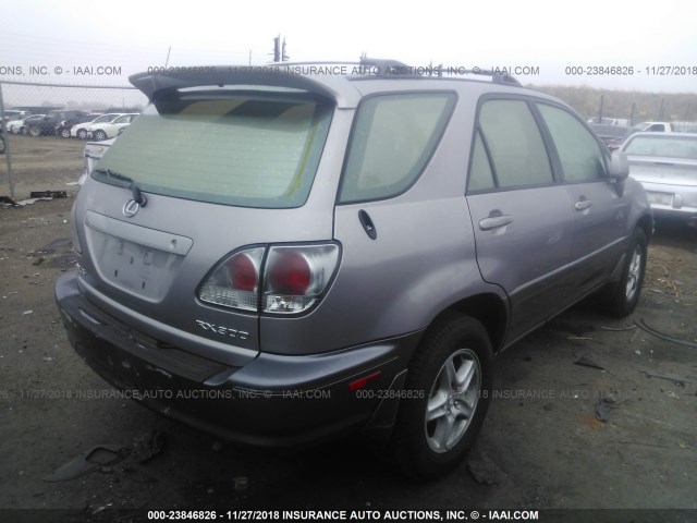 JTJHF10U910188882 - 2001 LEXUS RX 300 GRAY photo 4