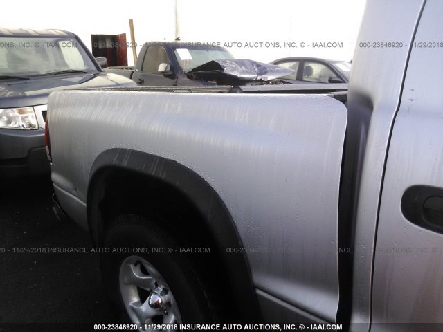 1B7HL2AN21S254041 - 2001 DODGE DAKOTA QUAD SILVER photo 6