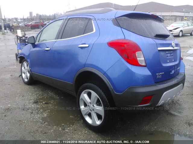 KL4CJASB4FB236849 - 2015 BUICK ENCORE BLUE photo 3