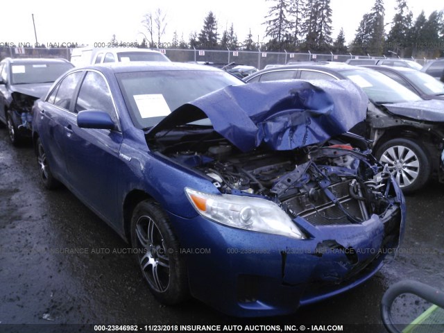 4T1BB3EK2BU126883 - 2011 TOYOTA CAMRY HYBRID Navy photo 1