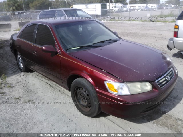 4T1BG22K11U049650 - 2001 TOYOTA CAMRY CE/LE/XLE BURGUNDY photo 1