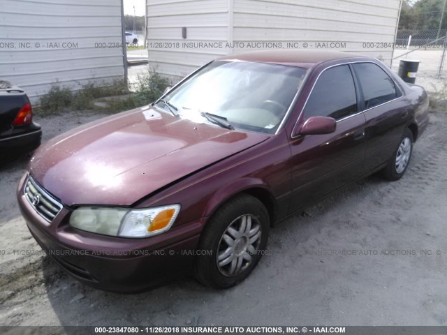 4T1BG22K11U049650 - 2001 TOYOTA CAMRY CE/LE/XLE BURGUNDY photo 2