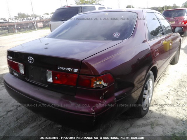 4T1BG22K11U049650 - 2001 TOYOTA CAMRY CE/LE/XLE BURGUNDY photo 6