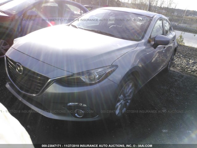 JM1BM1W3XE1109023 - 2014 MAZDA 3 GRAND TOURING SILVER photo 2