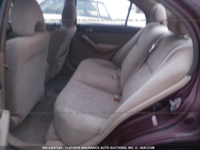 2HGES16553H620806 - 2003 HONDA CIVIC LX MAROON photo 8